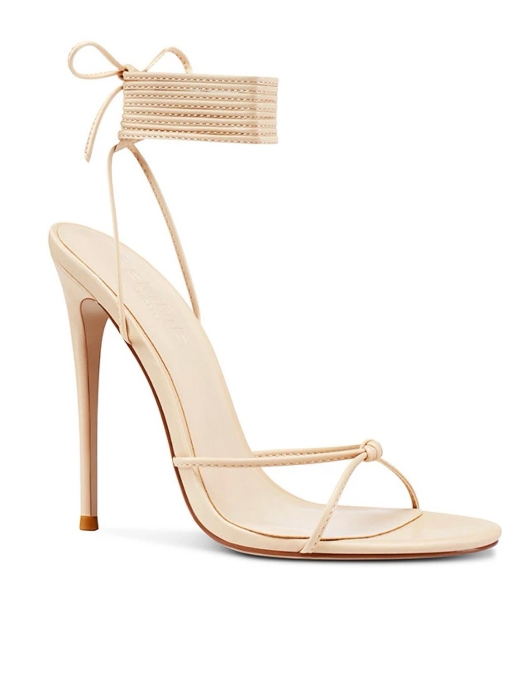 Femme LA - Athens Lace Up Heels Size 9 EU39 Beige Nude Vegan materials